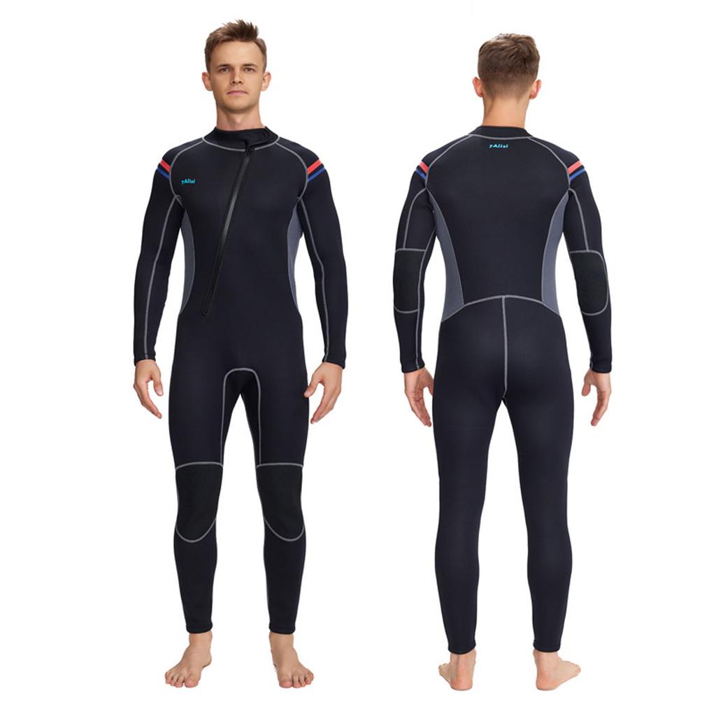 Maßgeschneiderter einteiliger Neoprenanzug 3MM für Paare, langärmliger Voll-Tauchanzug, warm, Sonnen-Quallen-Anzug zum Surfen, Schwimmen