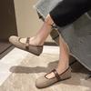 Retro flat-bottomed fashionable versatile Doudou shoes spring and summer new single shoes soft-soled small fragrant single shoes women