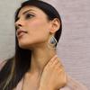 Natural Labradorite Dangle Earrings, Sterling Silver Handmade Stylish Dangler, Healing Crystal Jewelry for Women, Unique Bohemian Beach Wear