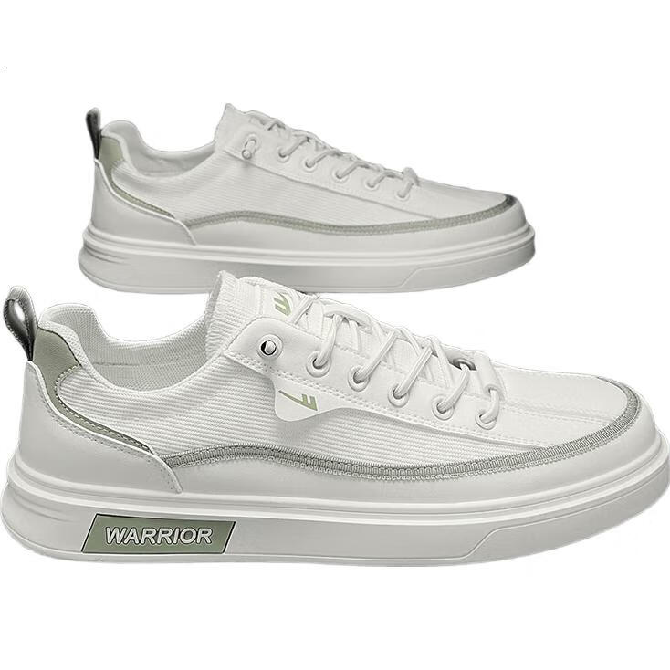 Huili Men's Breathable Sneakers, 2026 Summer New Style Versatile Mesh Thin Casual Shoes, White/gray, Size 39