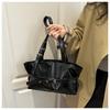 Chic Faux Leather Tote Bag for Women Large Capacity Commuter Shoulder Handbag