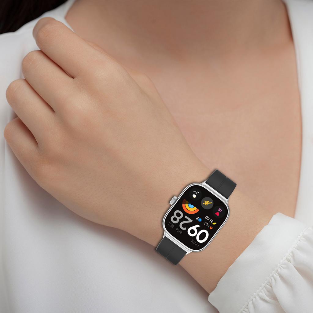 For Xiaomi Redmi Watch 4/Smart Band 9 Pro/8 Pro Silicone Strap Replacement Wrist Band with Folding Buckle