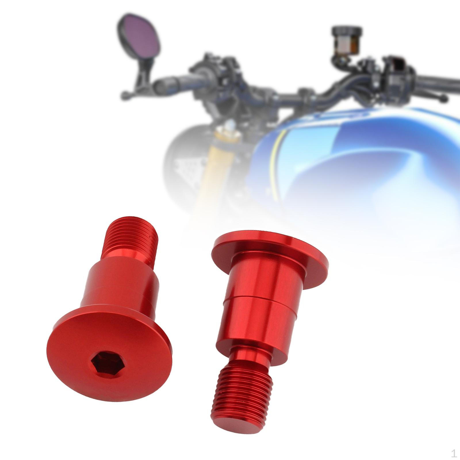 

2 Адаптера для зеркал на руль мотоцикла, резьба M16, аксессуар, алюминиевый сплав, процесс ЧПУ красный