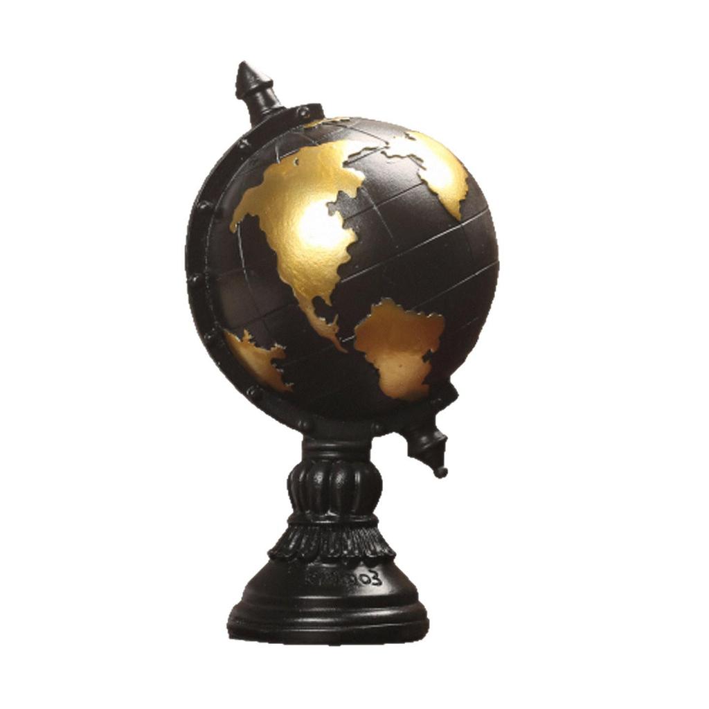 Vintage American-Style Globe Piggy Bank - Creative Resin Ornament