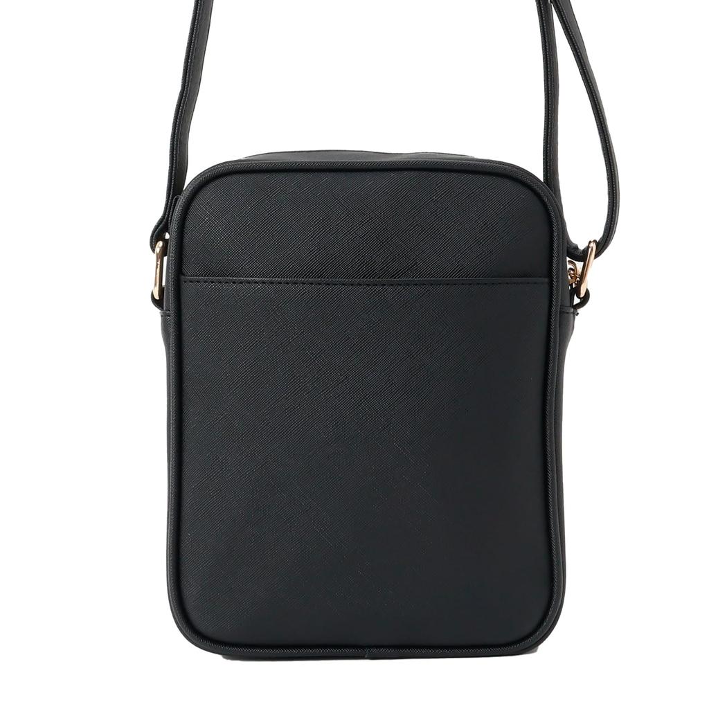 Coboca+ C26120 Aimer Umhängetasche mit Aufkleber-Ordner und Klarsichtfach, SchwarzBlau, 16,5 x 20,5 x 5,5 cm, 374g, Enthält Aufkleberbogen (Schwarz)