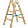 KADAX Wooden Painter's Ladder Step Ladder Double-Sided 150kg