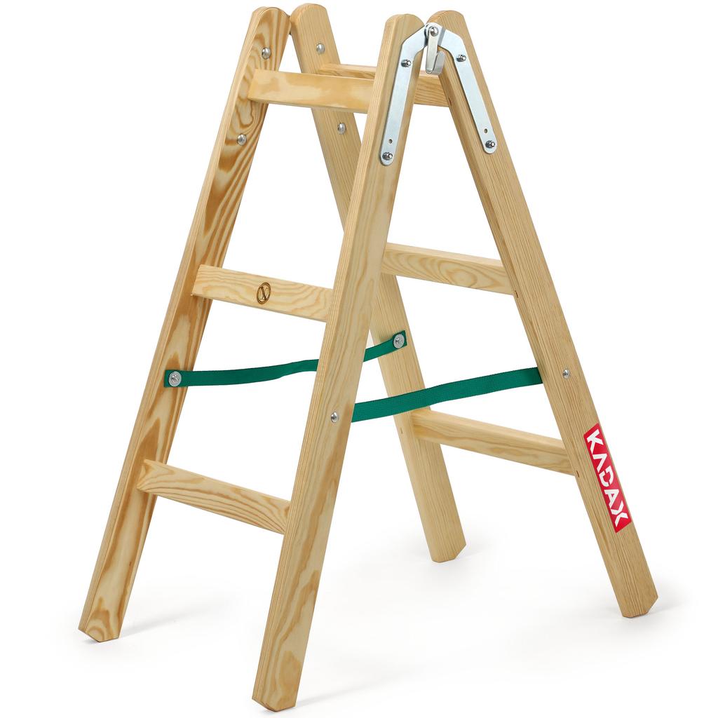 KADAX Wooden Painter's Ladder Step Ladder Double-Sided 150kg