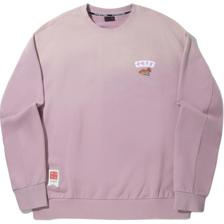 

Li Ning X Henry Jones Коллаборация Художник Лимитированная Серия Свободный Крой Пуловер Повседневная Простая Толстовка Мужская толстовка AWDV471-2 XXL