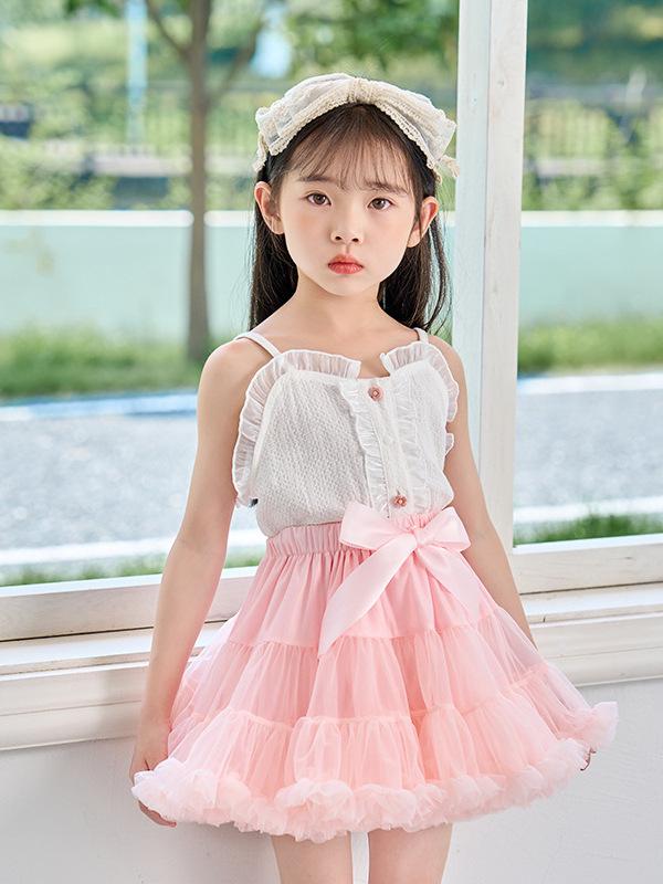 Kék Princess Tutu Szoknya: Lányok Tavaszi/Nyári Hálós Ruha