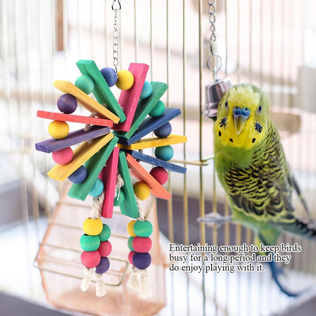 Parrot Toy Bird Toys Hanging Standing Toy Parrot Swing Suitable for Parrots and Birds