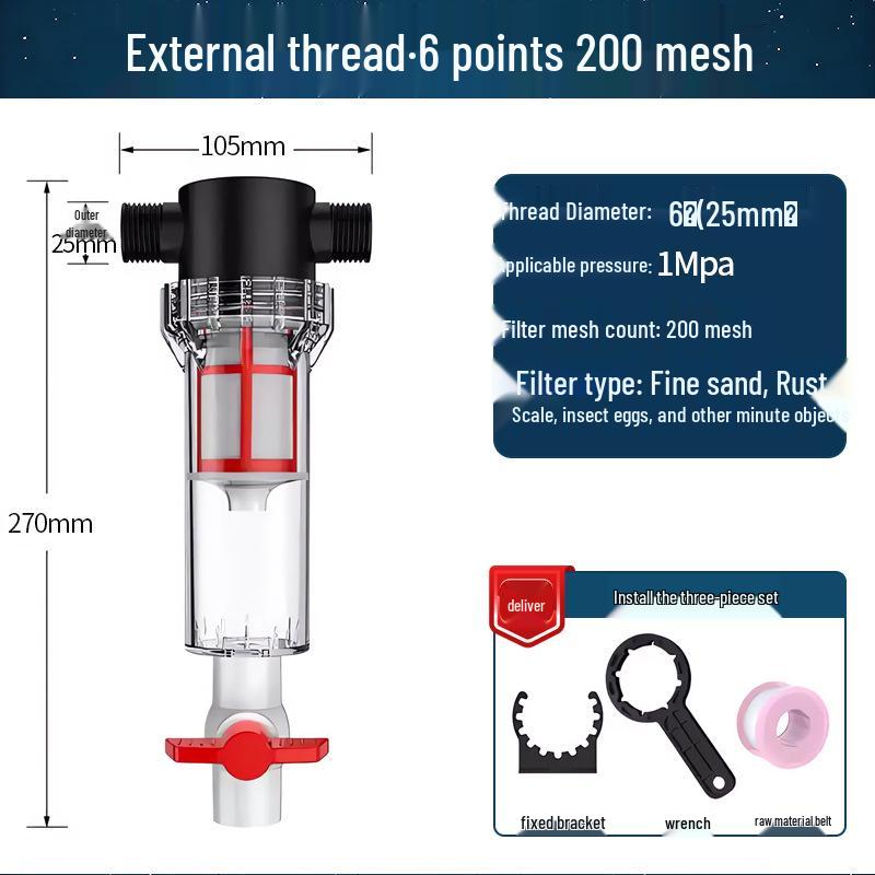Fischabfall-Sammler & Selbstentleerender Wasserhahn Sediment-Vorfilter für Aquarien