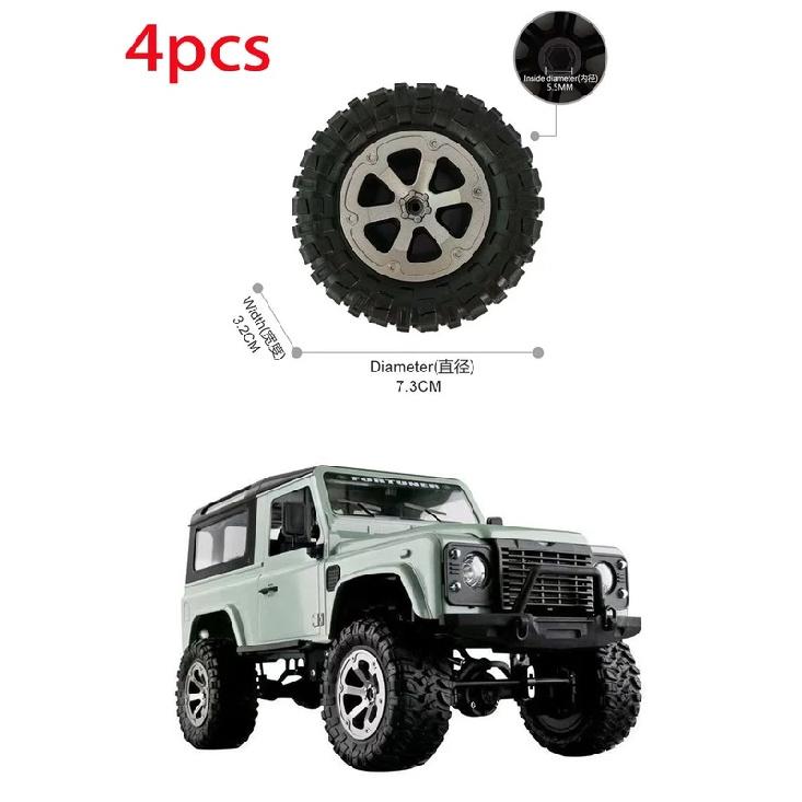 4pcs RC Snow Track Wheel Tire Round Wheel Accessories for 4WD Military Land Rover FY001,FY002,FY003