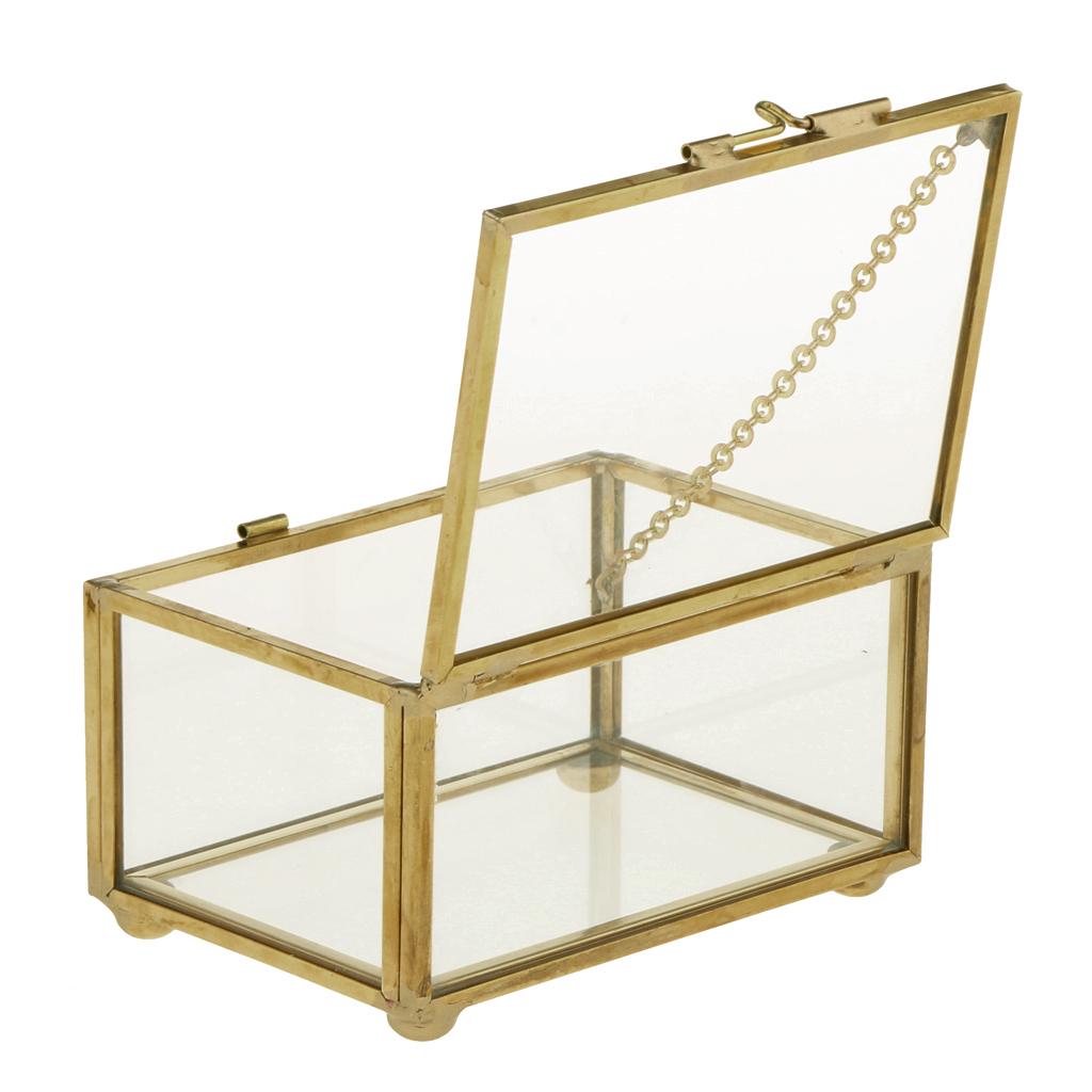 Geometric Glass Jewelry Box Flower Pots