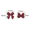 50Pcs Vinho Tinto Resina Laço Unha Charme A Granel Mix Tamanho 3D Fita Bowkont Mini Kawaii Nail Art Acessórios Diy Unhas Bonitas Decorações
