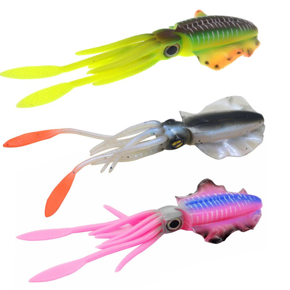 

15-сантиметровые рыболовные приманки для осьминога Прочная приманка для троллинга для ловли кальмаров с 3D-голографическими глазами Реалистичные аксессуары для рыболовных снастей