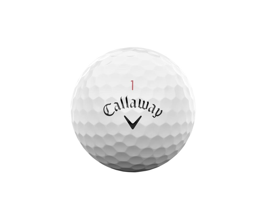 Callaway Chrome Tour Triple Diamond 25 Golf Balls, 1 Dozen (12 Balls), 4-Piece, White