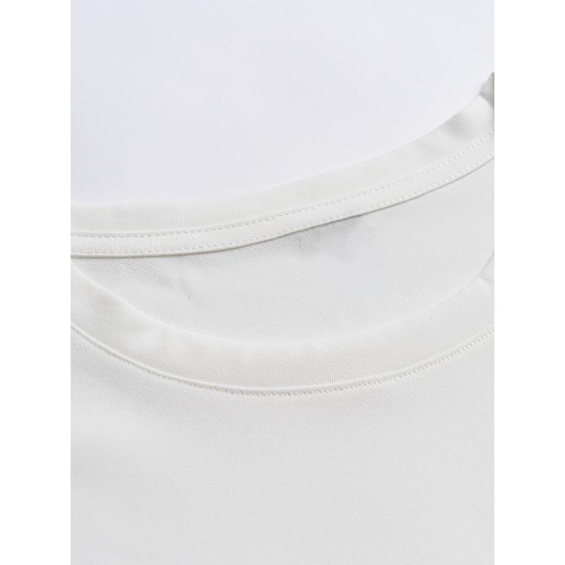 European Sizes Fashionable Casual Men'S Round Neck Short-Sleeve T-Shirt with a Number 5 Handprint Design