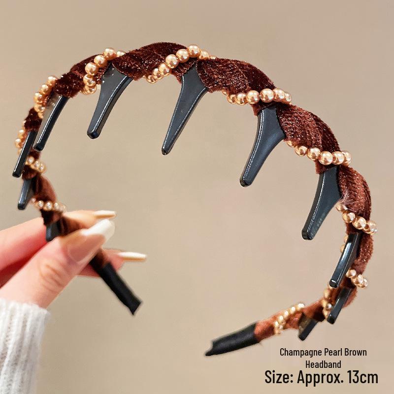 

Хрустальная повязка на голову в стиле Хепберн с высокой короной для женщин 2025 - Повседневная заколка для волос и аксессуар для умывания