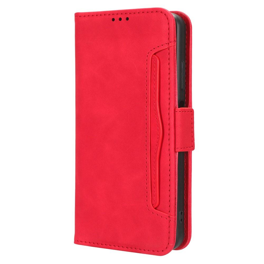 Flip Case for Motorola Moto G24 / G24 Power / G04, Card Slot, Red