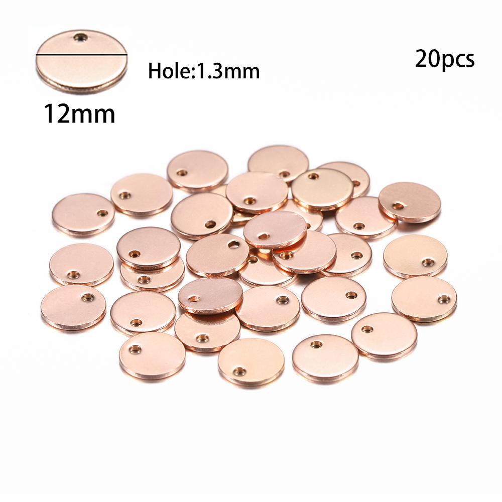 20-50pcs/lot Stainless Steel Gold Color Round Wrinkle Charms Pendant Accessories For DIY Necklace Bracelet Jewelry Making