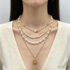 Handmade Multi Layer U Shaped Stone Clavicle Chain For Women