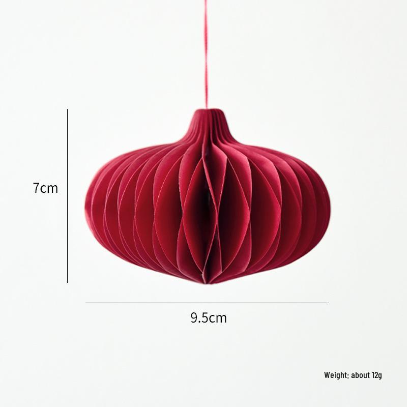 NUCHI Christmas Tree Ornaments: Origami Honeycomb Snowman Ball Pendants