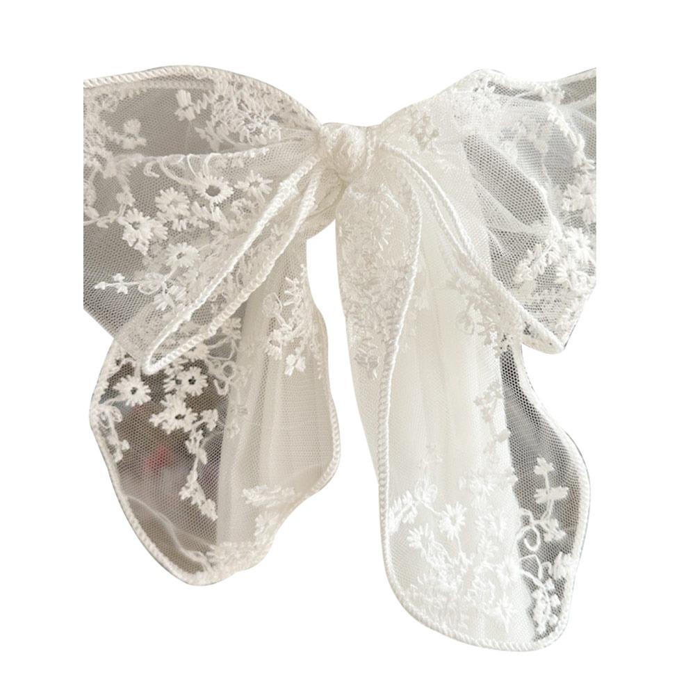 Flower Lace Curtain Tieback Clip French Style Bead Trim Bow-knot Tieback Clip Easy Installation Decorative Clip