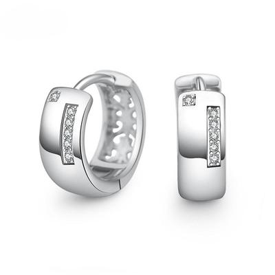 Delicati orecchini a cerchio a cerchio piccolo da donna colore argento design semplice orecchino ad anello femminile regalo di compleanno gioielli classici