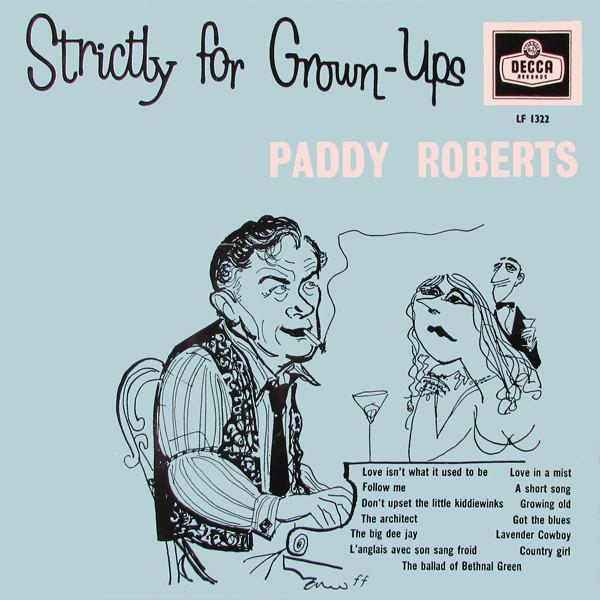 

10inch Record PADDY ROBERTS Strictly For GrownUps LF1322 Decca 1960 UK Jazz Used