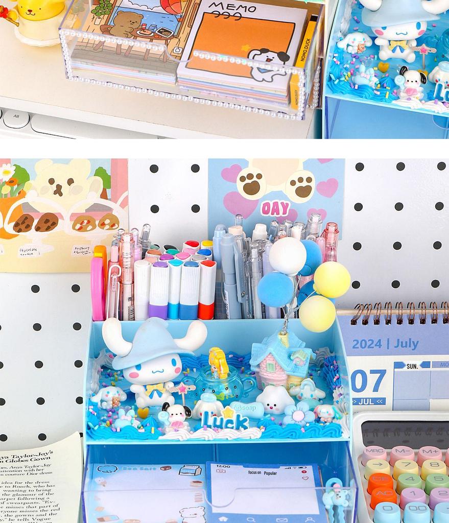 Children's DIY Multi-Compartment Pen Holder & Storage Box