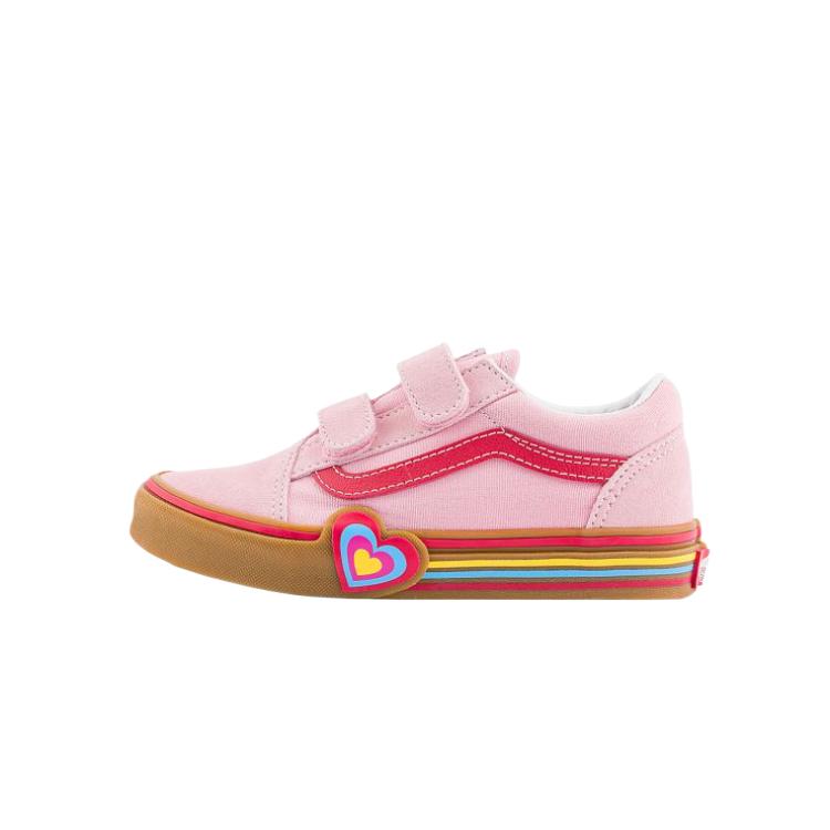 Vans Old Skool V Kids Pink Heart Kids Sneakers Multi VN000D4DBIY