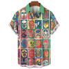 Camisa Vintage para Hombre 3D Lucha Libre Mexicana Estampada Ropa de Alta Calidad para Hombre Holgada Oversize Moda Casual Manga Corta