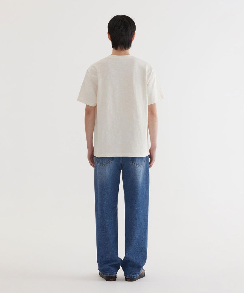 COVERNAT Slub Crack C Logo T-Shirt Ivory
