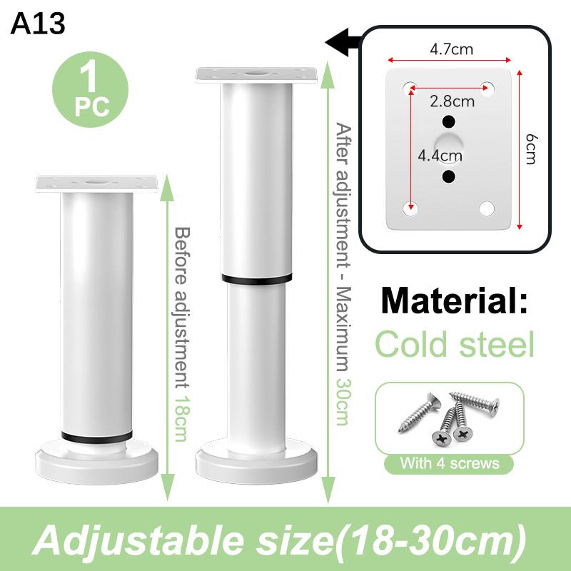 Heavy-Duty Adjustable Height Bed Frame Support Legs Furniture Support Columns Universal For Bed, Sofa, Cabinet, Dresser, Table