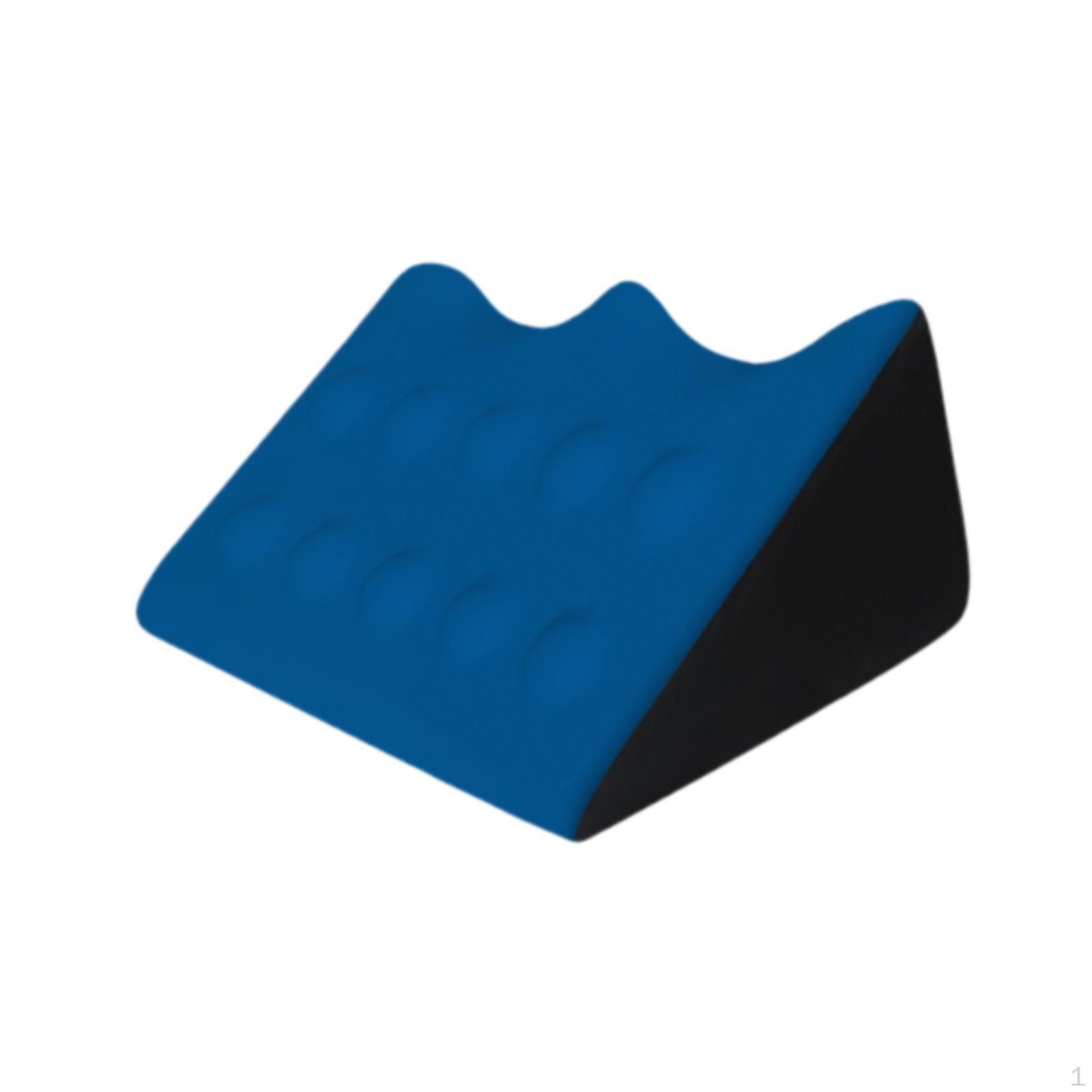 

Bed Wedge Pillow Back Cushion Home Memory Foam Comfortable Massage Leg for Snoring Side Deep Blue