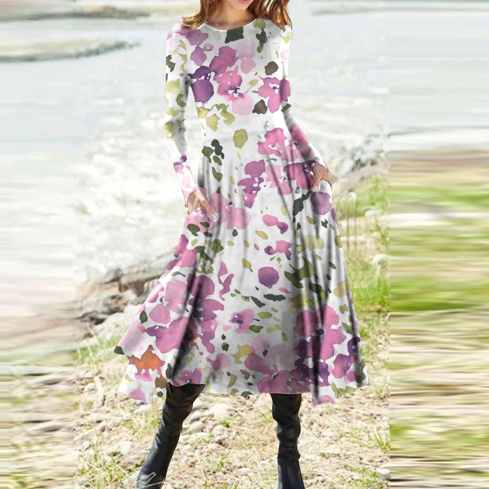 Женская мода повседневный пуловер с круглым вырезом и принтом — фото 6