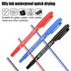 10Pcs Oily Waterproof Permanent Marker Black Ink Oil Marker Pen New Drawing Pens  Office Supplies
