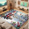 Christmas Winter Theme Crystal Velvet Floor Rug Personalized Custom Name Text Warm Carpet Home Decoration
