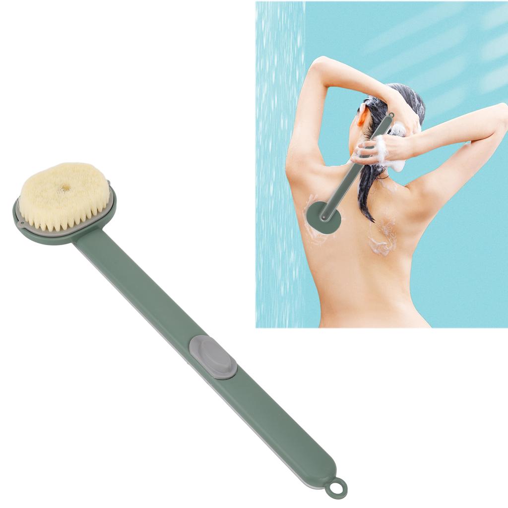 Handle Bath Brush Soft   Button Removable Brush Head Body Bath Brush for Bathroom