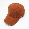 Lammwollmütze Damen Herbst und Winter Einfach Vielseitig Leichte Kappe Baseballkappe Herren Warm Plüsch Student Einfarbig Mütze Trend