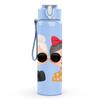 1PC Two Elderly Lady Sunglasses Duo 750ml Color Plastic Sports Water Bottle Leakproof Flip Straw Lid For Sports Office Home Use