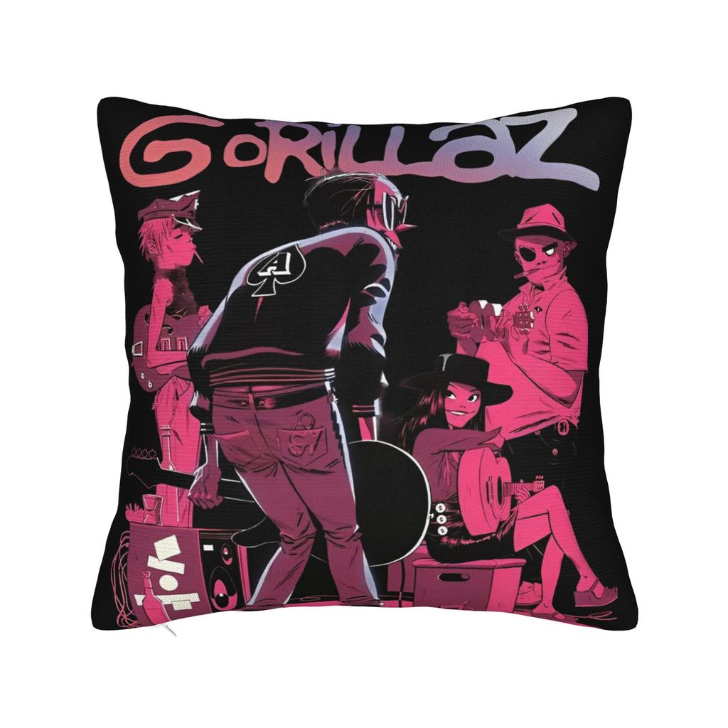 Gorillaz Pillowcase Accessories Printing Cushion Cover Pillow Covers Car Decor Zipper Multi Size