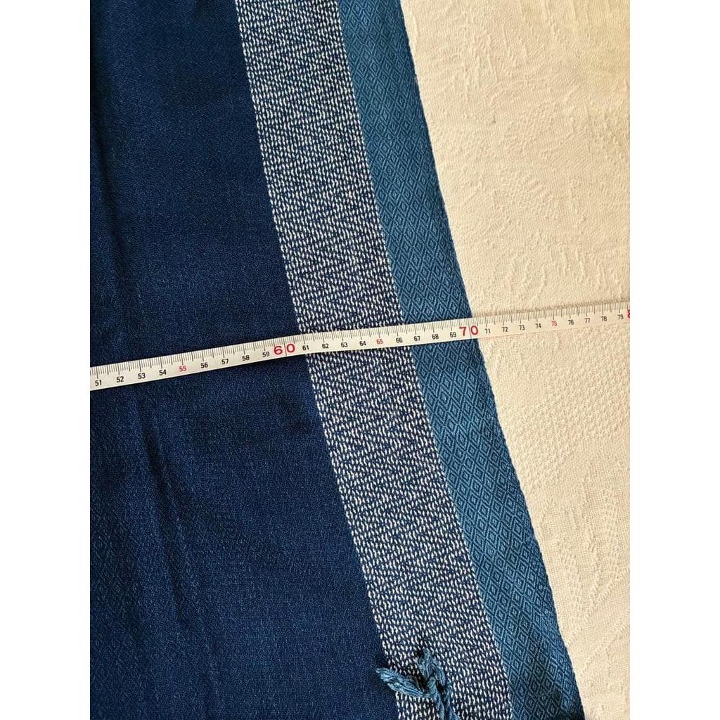 Used Handwoven Indigo-dyed Ethnic Costume Stole