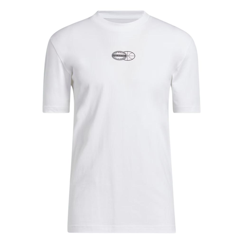 Adidas Basketball Get Buckets Graphic Pullover Comfortable Short Sleeve T-Shirt Men Tops White JI7116