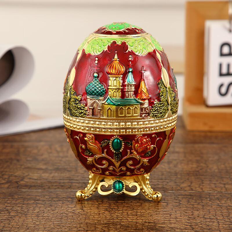 Automatic Enamel Russian Castle Toothpick Holder