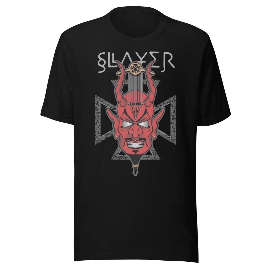 Slayer - Devil's Horns Vintage Jumbo Print T-Shirt