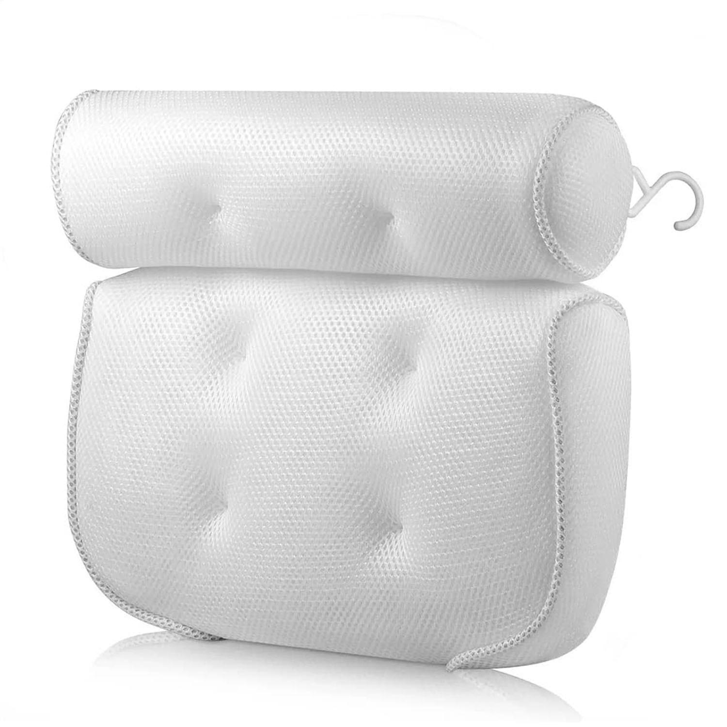 

Bathroom Pillows Bath Pillows Come with Head Neck Shoulder and Back Support That Super Thick and Soft for The Best Relaxation білий
