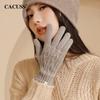 CACUSS Women's Pure Wool Touchscreen Winter Gloves