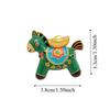 Chinese New Year Enamel Yuanbao Horse Brooch Metal Zinc Zinc Alloy Animal Lapel Pins Zodiac Pony Pin  Friends