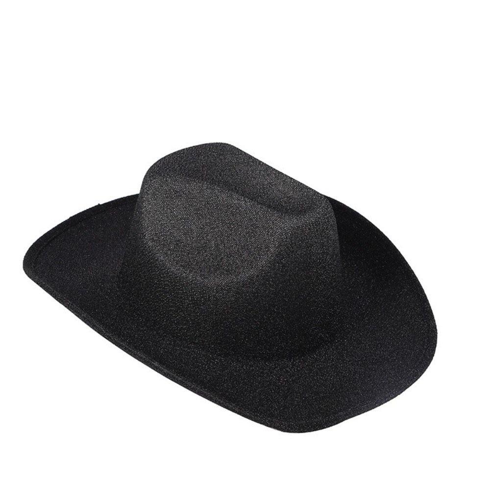 Glitter Pink Western Cowboy Hat Solid Color Cowgirl Hat Fashion Bowler Hat Show